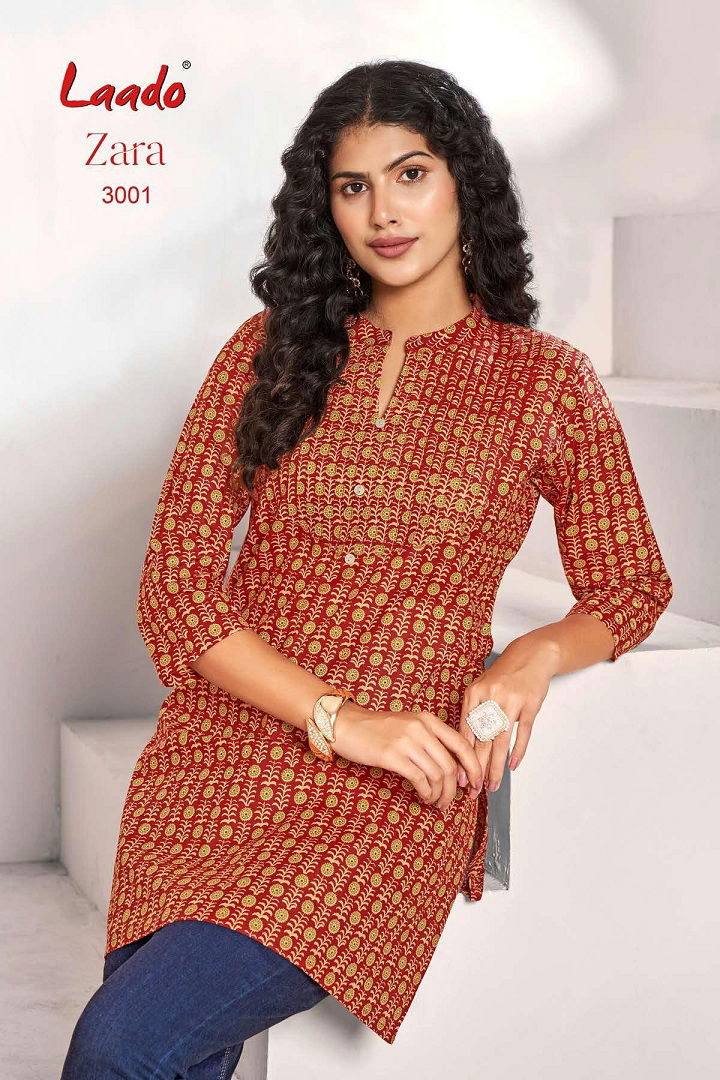 Zara Vol 3 By Laado Summer Regular Wear Cotton Short Ladies Tops Wholesalers In Delhi
